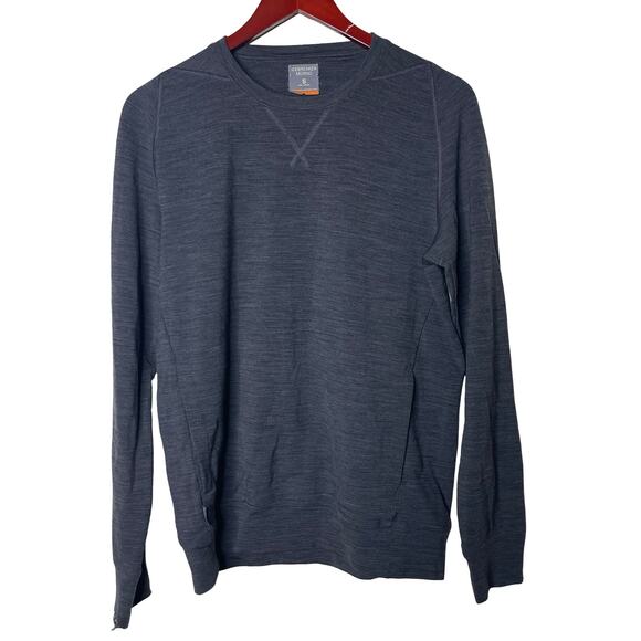Icebreaker Merino wool grey crewneck long sleeve top sz S - Picture 1 of 8